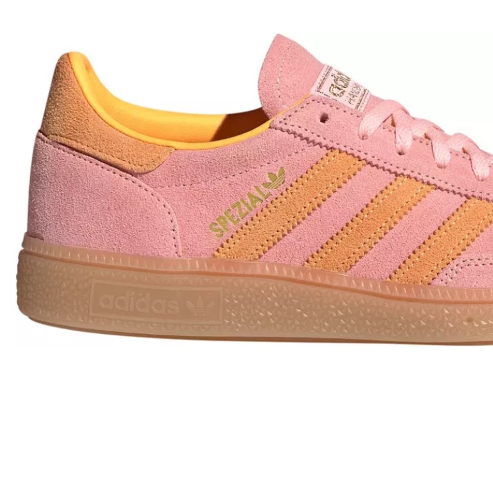 NWOT ADIDAS Handball Spezial Shoes pink and orange suede sneakers 8.5 - Picture 8 of 14